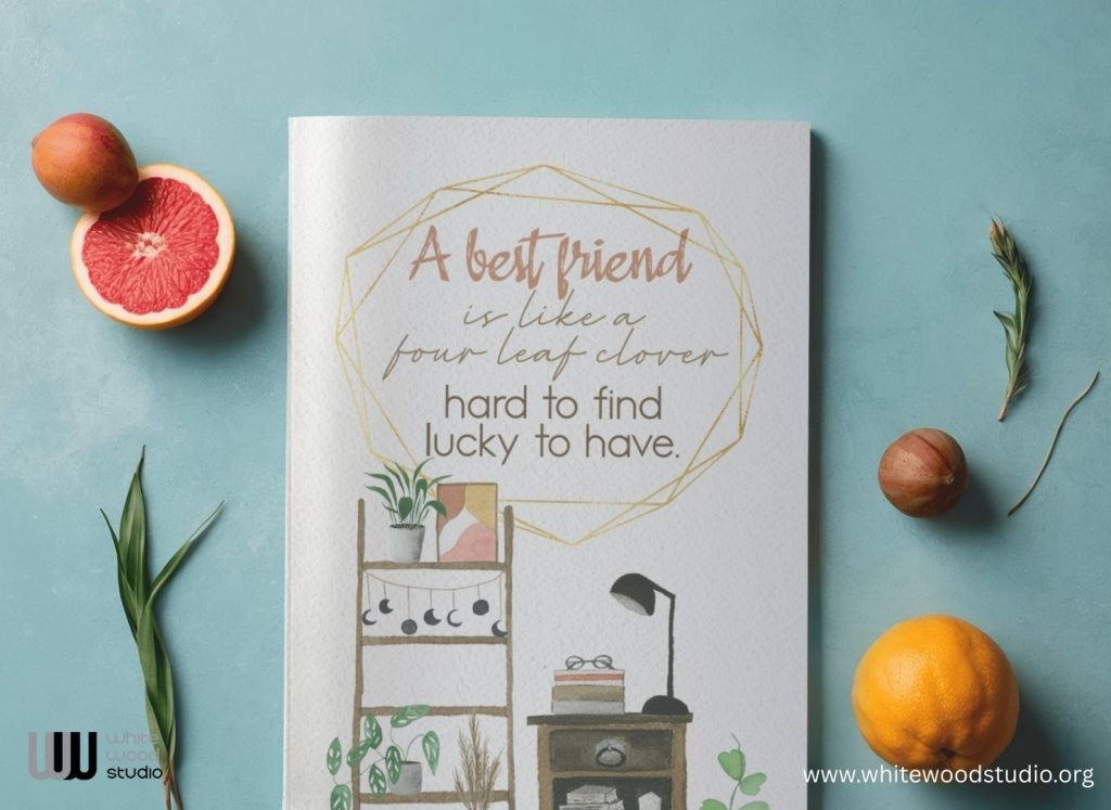 A best friend is like a four leaf clover, hard to find, lucky to have