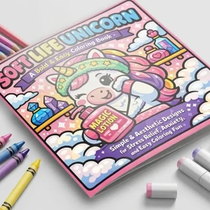 Soft Life Unicorn-Bold & Easy Coloring Book