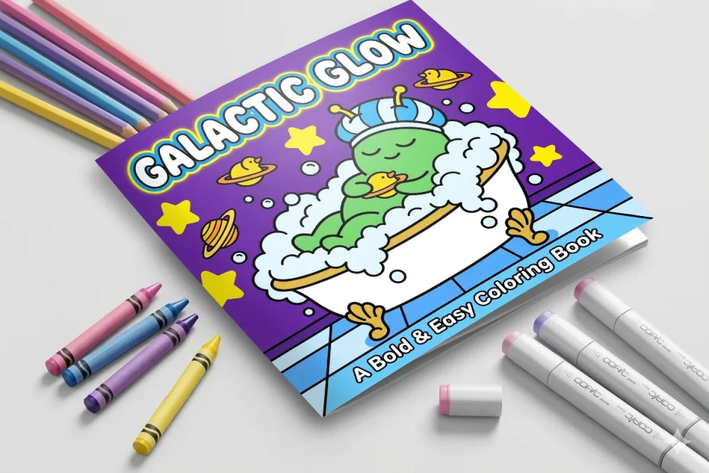 The Chubby Alien’s Big Bubble Bath: A Bold & Easy Alien Coloring Book