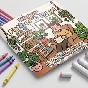 HAPPY FATHER'S DAY: A Cute And Heartwarming Retreat For amazing Dad: Bold & Easy Coloring Book